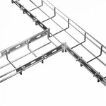 Hambwrdd cebl dur galfanedig ar ffurf basged rhwyll